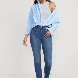 Old Navy | High-Waisted Wow Slim Straight Jeans for Women | Short Size 4